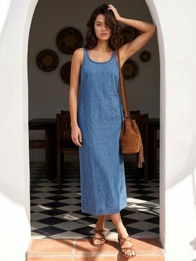 halter maxi long dress Backless Halter Maxi Dress main image 1